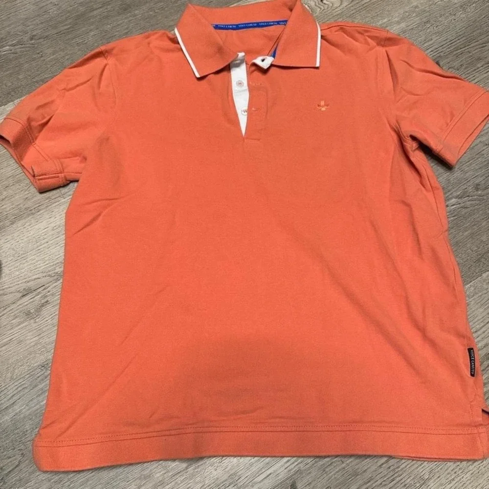 2‎ Vince Camuto Navy and orange polo shirts #poloshirts set of two Size Medium